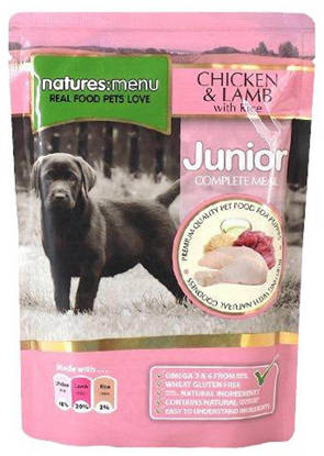 Picture of Natures Menu Dog Junior Chicken / Lamb - 8 x 300g