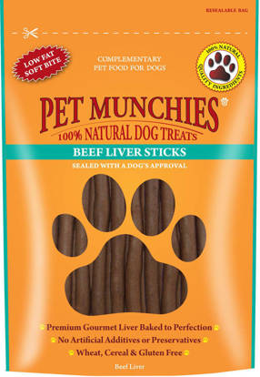 Picture of Pet Munchies Dog Beef Liver Sticks - 8 x 90g