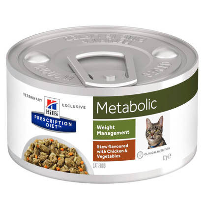 Picture of Hills Prescription Diet Metabolic Feline Stew with Chicken & added Vegetables 24x82G