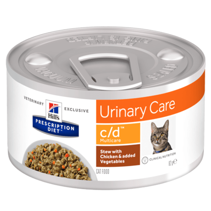 Picture of Hills Prescription Diets c/d Cat Urinary Stress Stew with Chicken & added Vegetables 82g x 24