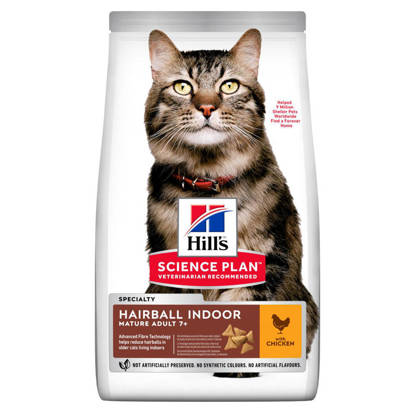 Picture of Hills Science Plan Hairball Indoor Mature Dry Cat Food 1.5kg