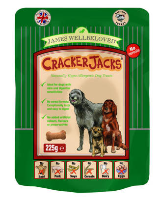 Picture of James Wellbeloved  Crackerjacks (Dog) Turkey 225g x 6 Cereal Free